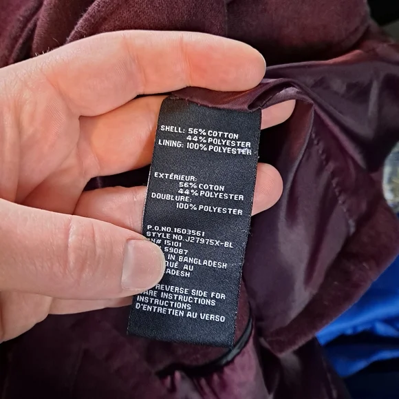 Adorable Jones NY burgundy knit double breasted pea coat, 1X - Picture 8 of 9